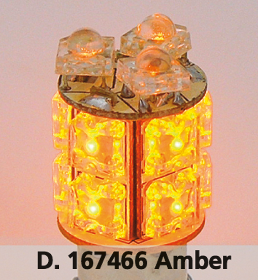 GZP 360 DEGREE 13 X LED BULB AMBER BA15S