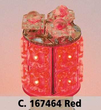 GZP 360 DEGREE 13 X LED BULB RED BA15S