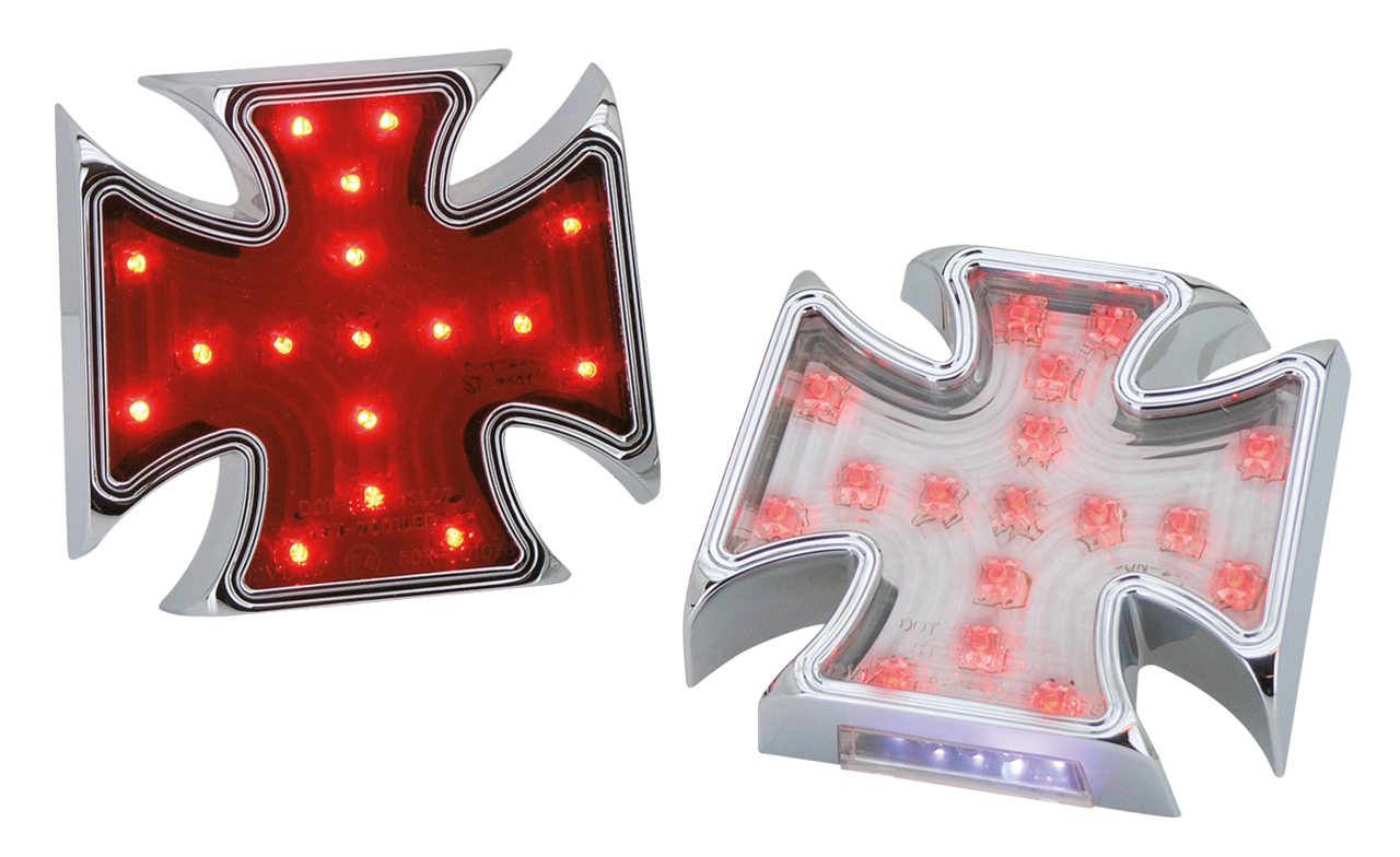 GZP 4" Maltese cross clear lens LED tail