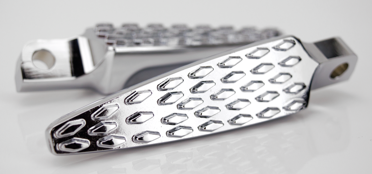 GZP Argyle 45dgr footpegs Chrome