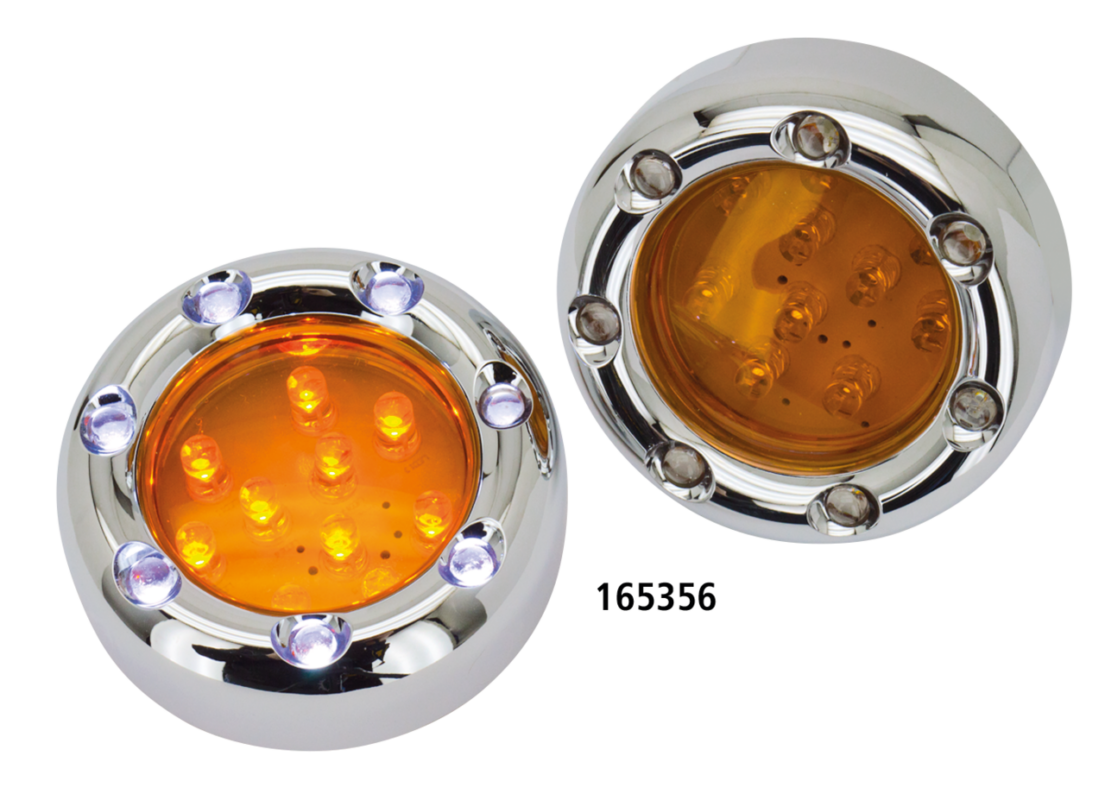 GZP Chr Duo led amber/ white outer leds