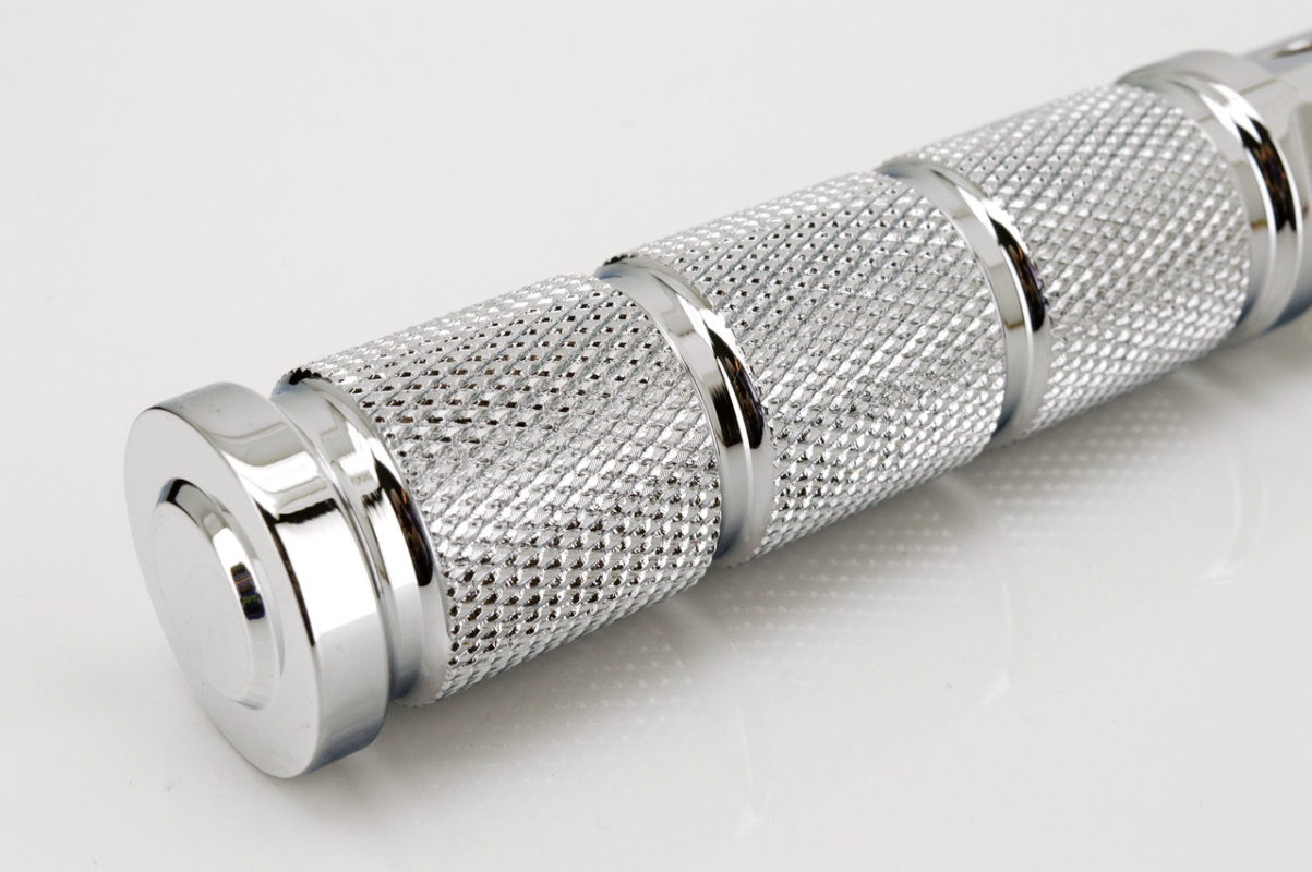 GZP Chr knurled rider footpegs ST18-up