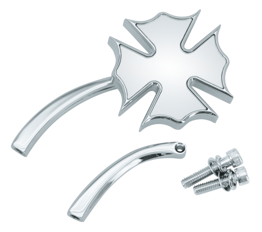 GZP Chrome Royal mirror w/curved stem