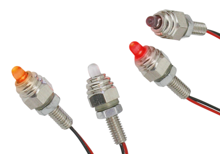 GZP Pair red LED M6 stud lights