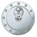 Aero 500 gas cap w/lock & 12 hole flange,