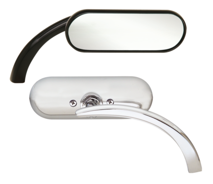 CHROME MINI OVAL MIRROR LEFT
