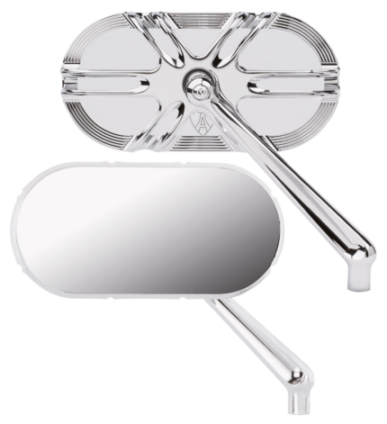 Deep cut Caged series chr mirror left