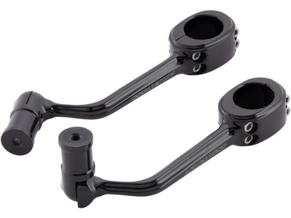 Forged Highway Peg Mounts Accepts HD Type Shifter Pegs (5/16”-24) Black Anodized