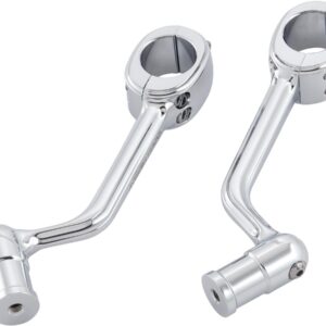 Forged Highway Peg Mounts Accepts HD Type Shifter Pegs (5/16”-24) Chrome