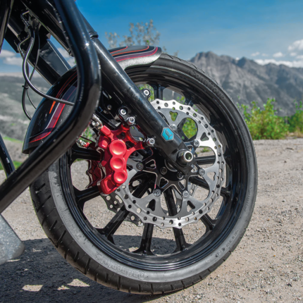 Right 6-piston caliper 14" red