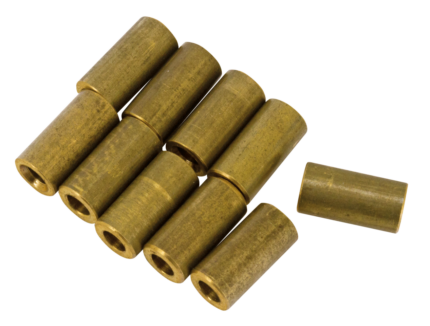 10pck Brass end 250" OD for .125" cable