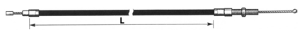 Clutch cable black F*ST86 L=51"