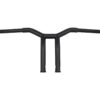 10" Dominator Raked Bar Bar 4-Hole Black Satin 1 1/4"