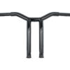 12" Dominator Raked Bar Bar 4-Hole Gloss Black 1 1/4"