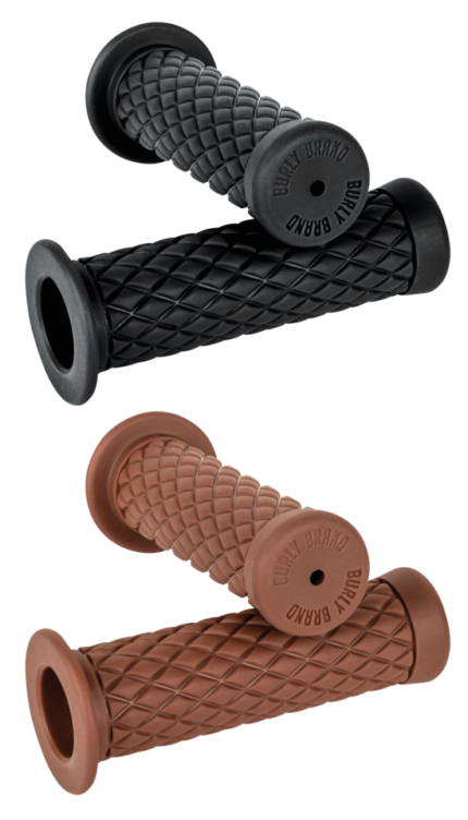 Burly Rubber Diamond Grips 1" Brown
