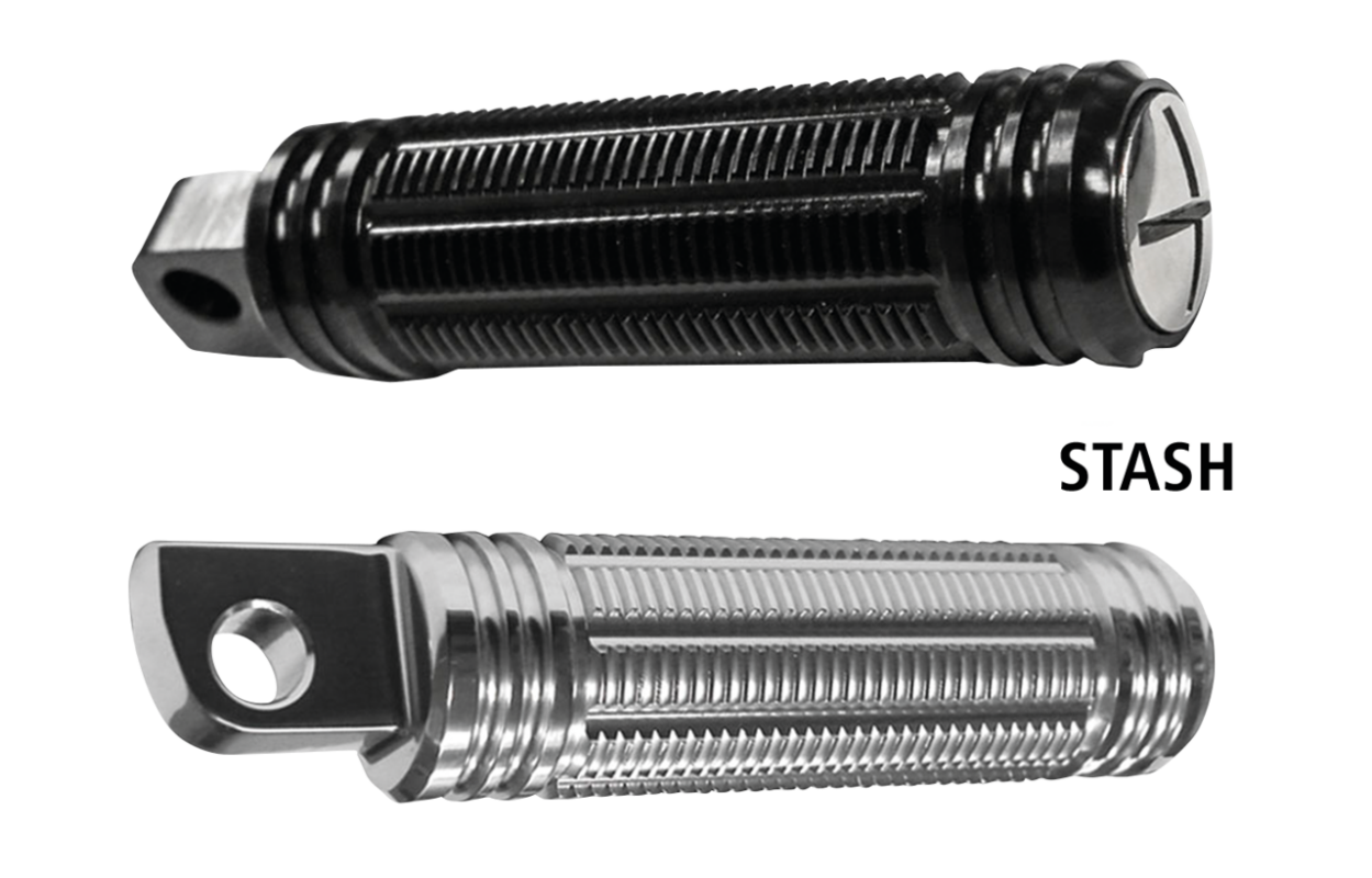 Burly Stash pegs clear anodised