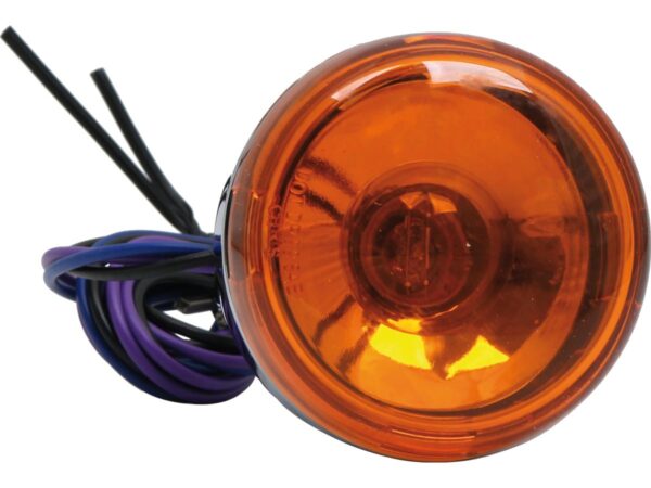 wires exit through mounting hole Chrome Amber Dual Filament