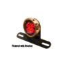 Retro Drilled LED Rücklicht without Bracket Brass Brass Red LED