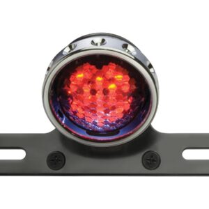 Retro Drilled LED Rücklicht without Bracket Chrome Aluminium Black Clear LED