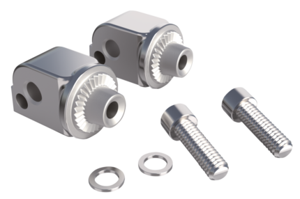 Chrome pass. footrest adapters ST18-up