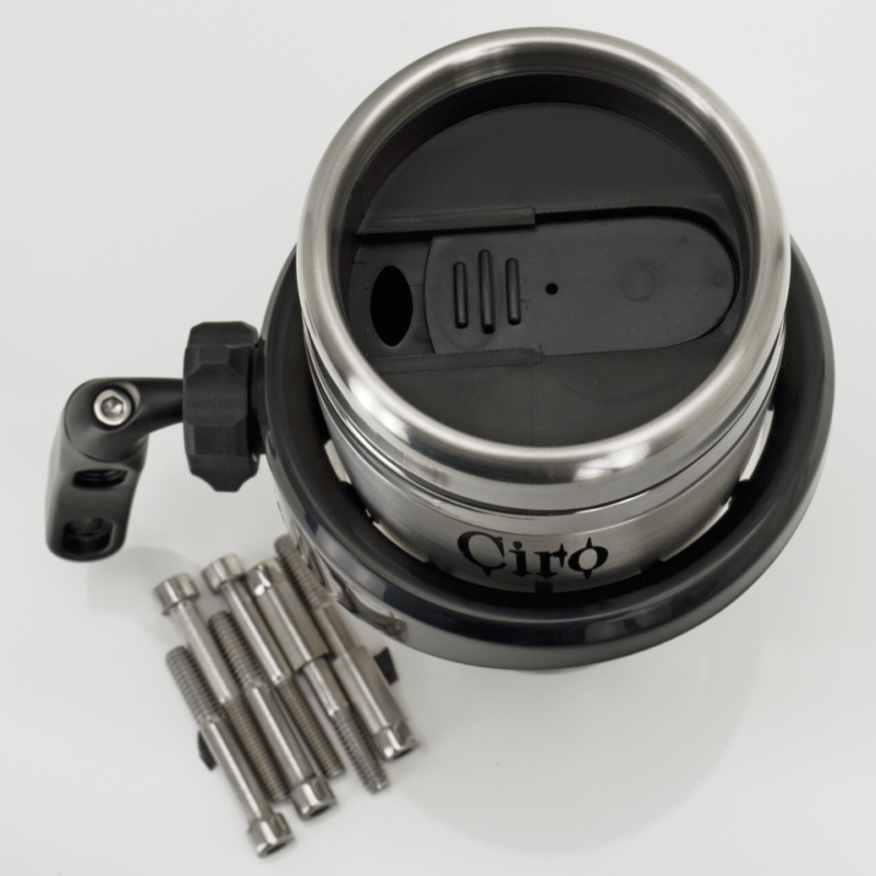 Cup holder perch mount black