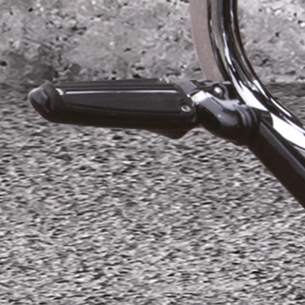 RAIL FOOTPEGS BLACK W/STD MALE MOUNT