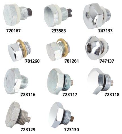 Drain plug 1/2"-20x7/8" hex zinc