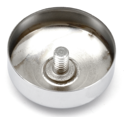 Stem cap 1/4-20 chrome 86-up