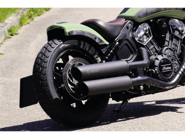 Bobber Rear Fender with Taillight Black Gloss