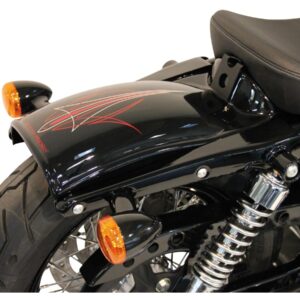 Bobber Rear Fenders for Sportster Models Black Ready To Paint