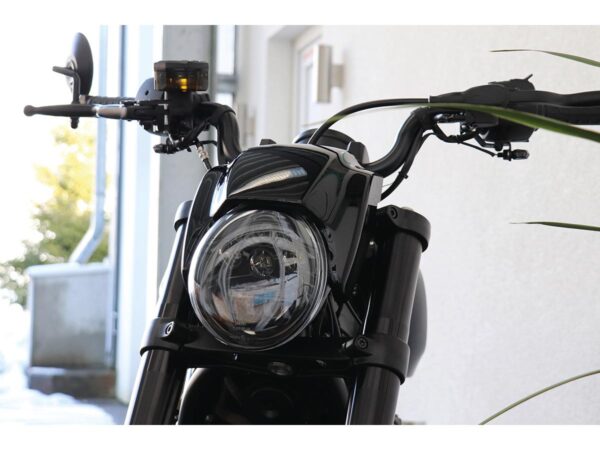 NRS Style Headlamp Mask Including LED Headlight Black Gloss ABS