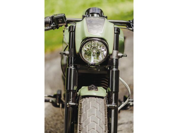 Shorty Front Turn Signal with Bracket Set for Indian Scout Black Smoke LED