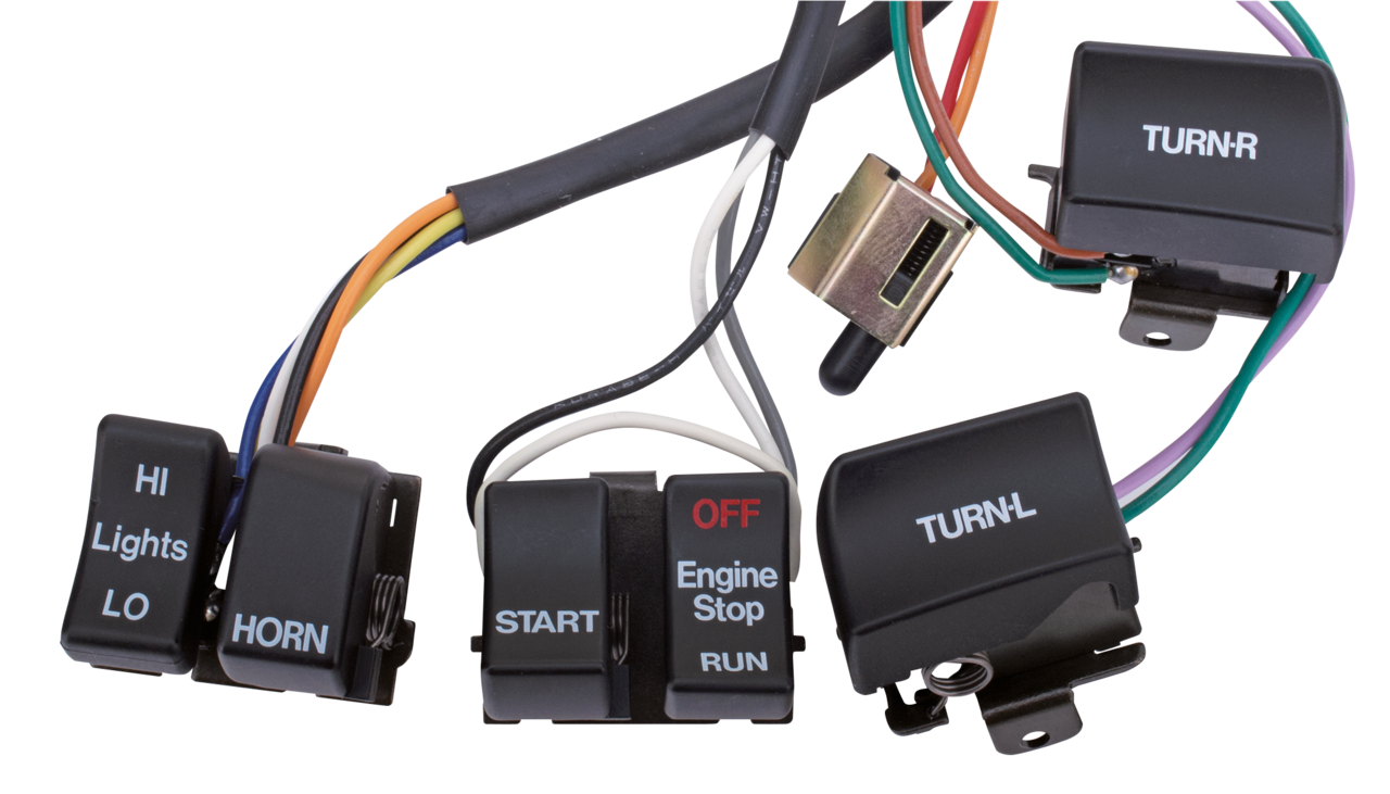 Compl. H/bar wires w/blck switches 82-95