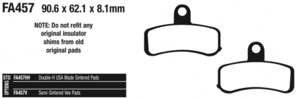 EBC-HH Sinter FR pads ST08-14 DN08-17