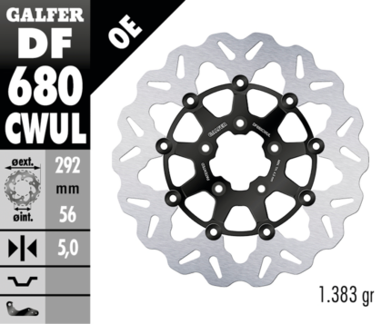 Galfer Wave FR Floating 11.5" Black