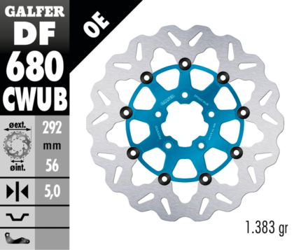 Galfer Wave FR Floating 11.5" Blue