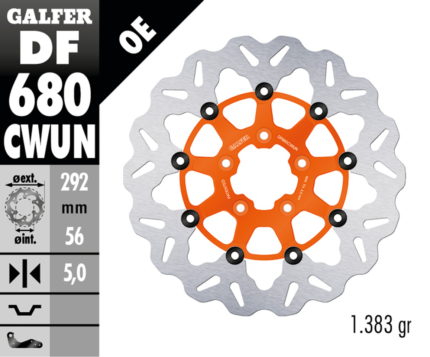Galfer Wave FR Floating 11.5" Orange