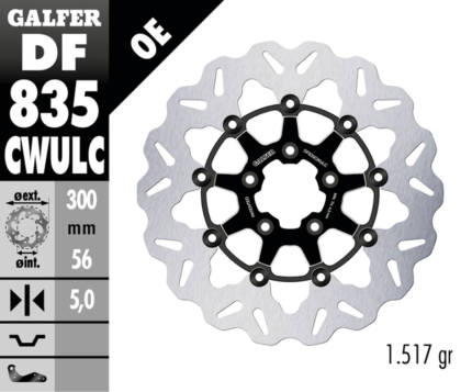 Galfer Wave FR Floating 11.8" CC Black