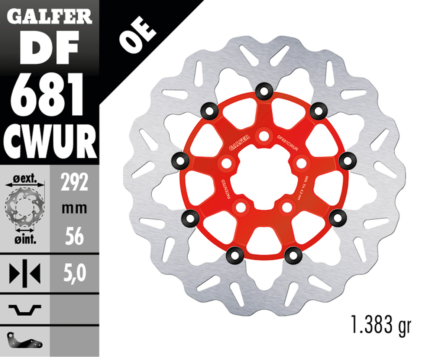 Galfer Wave RR Floating 11.5" Red