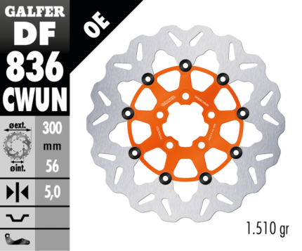 Galfer Wave RR Floating 11.8" Orange