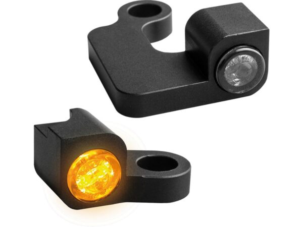 NANO Series LED Turn Signals Black Anodized Smoke LED