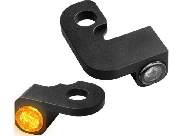 NANO Series LED Turn Signals Black Anodized Smoke LED