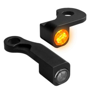 NANO Series LED Turn Signals Black Anodized Smoke LED