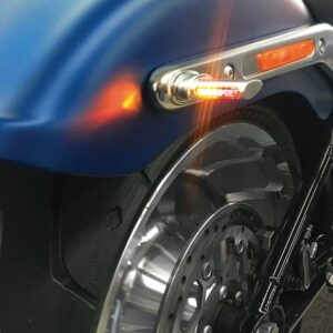 Winglet LED Turn Signals Chrome Satin Clear LED