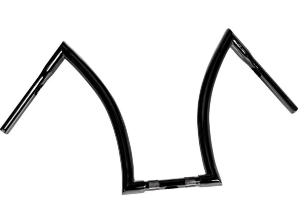 18 Bad Ape Hanger Handlebar Non-Dimpled 3-Hole Black Powder Coated 1 1/4″ Throttle By Wire Throttle Cables