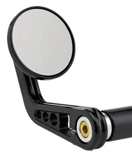 JM Bar-End Mirror 2-1/4" Stem A Black