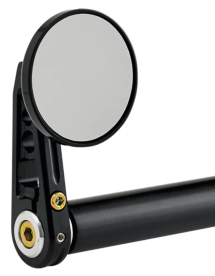 JM Bar-End Mirror 2-1/4" Stem D Black
