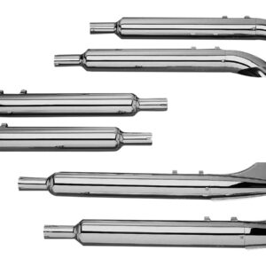 Slip-On Mufflers for Touring and Heritage Springer Models Chrome