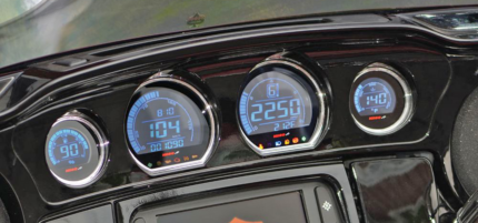 Koso HD-03 Gauge Kit Dual FLH/T14-23