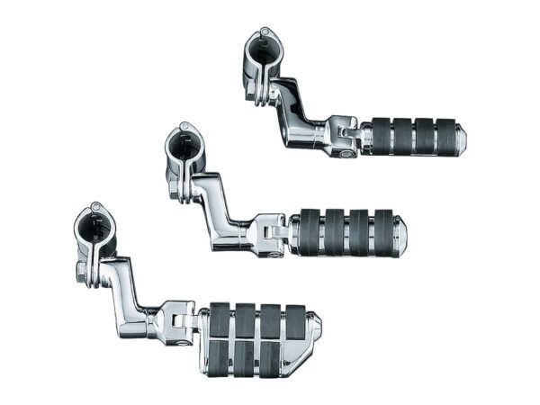 Dually ISO Highway Pegs with Offset & 1-1/4" Magnum Quick Clamps Chrome